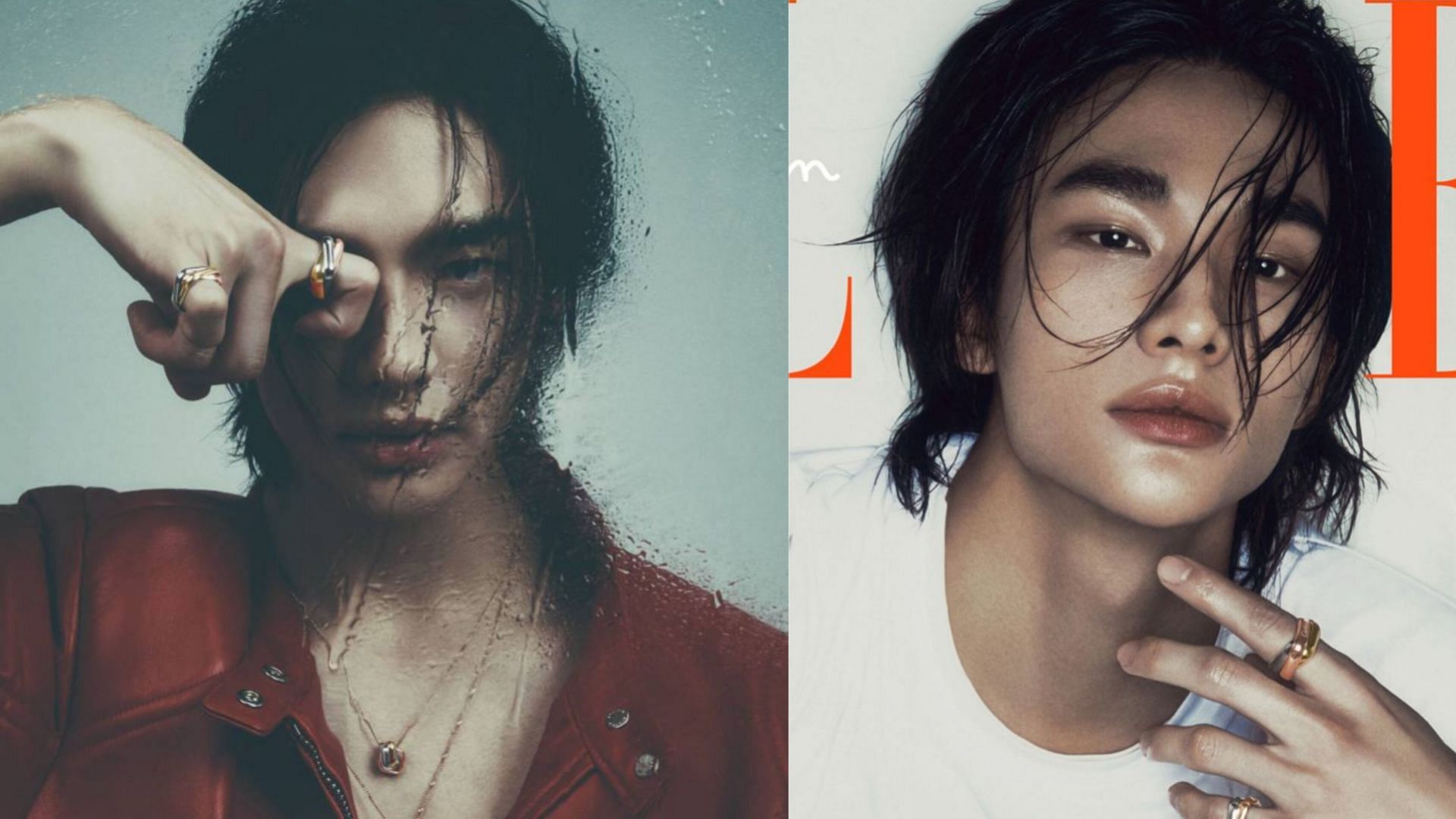 Hyunjin of Stray Kids on the cover of Elle Korea &times; Cartier May 2024 Issue (Images via Elle Korea website)