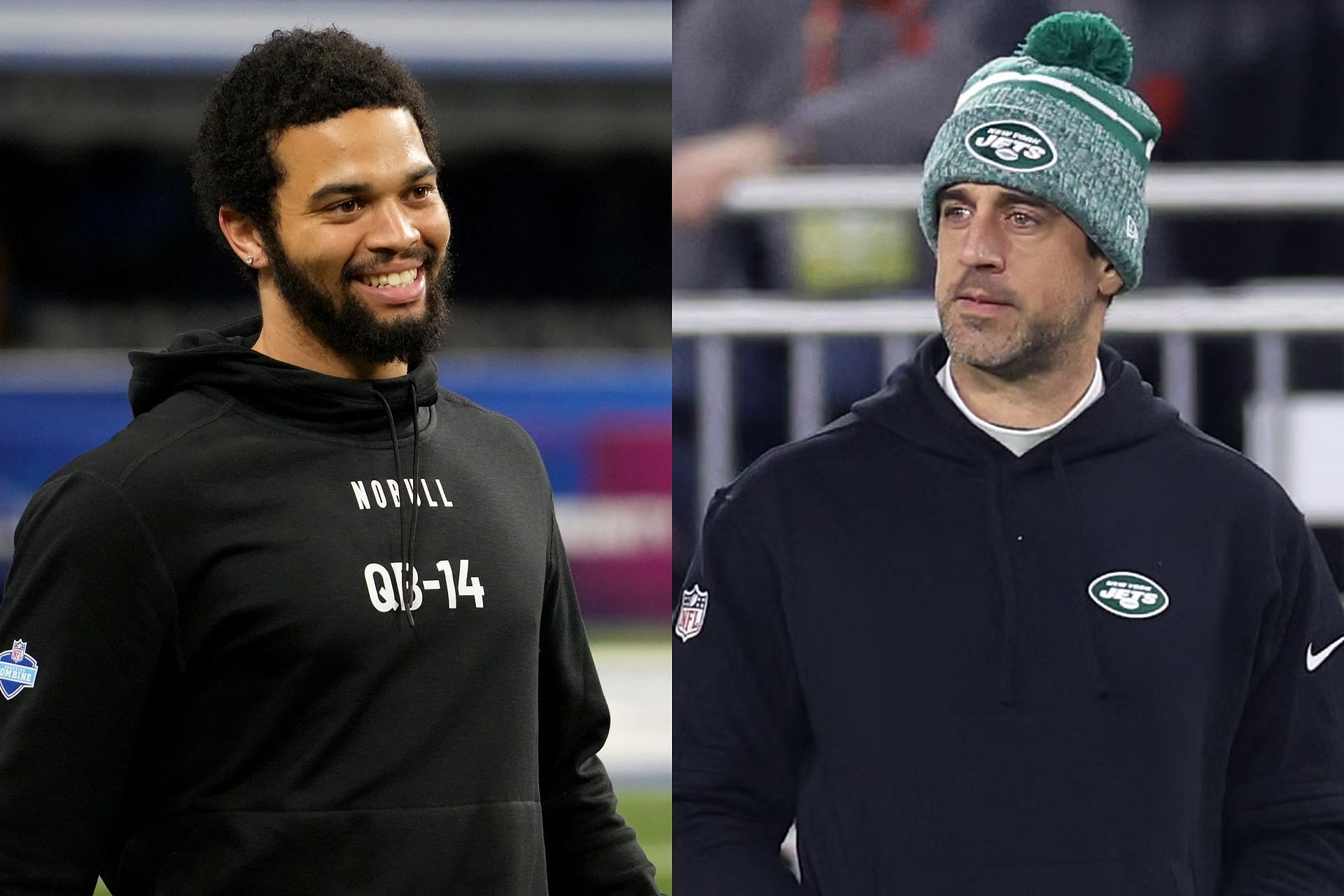 Caleb Williams resists joining Jets bandwagon despite admiration for Aaron Rodgers