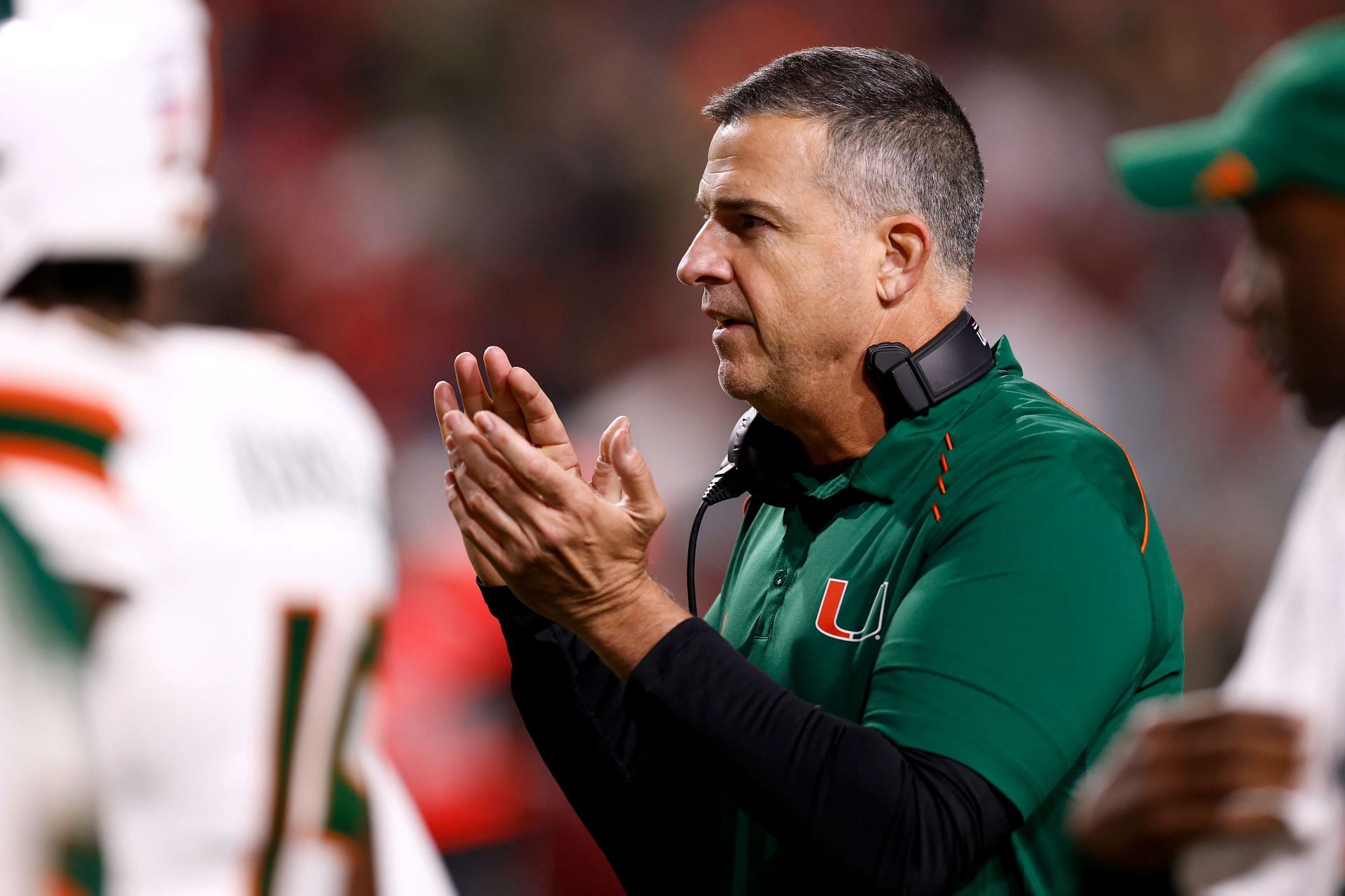 Miami and coach Mario Cristobal are one of the favorites to win the Damien Martinez transfer portal battle.