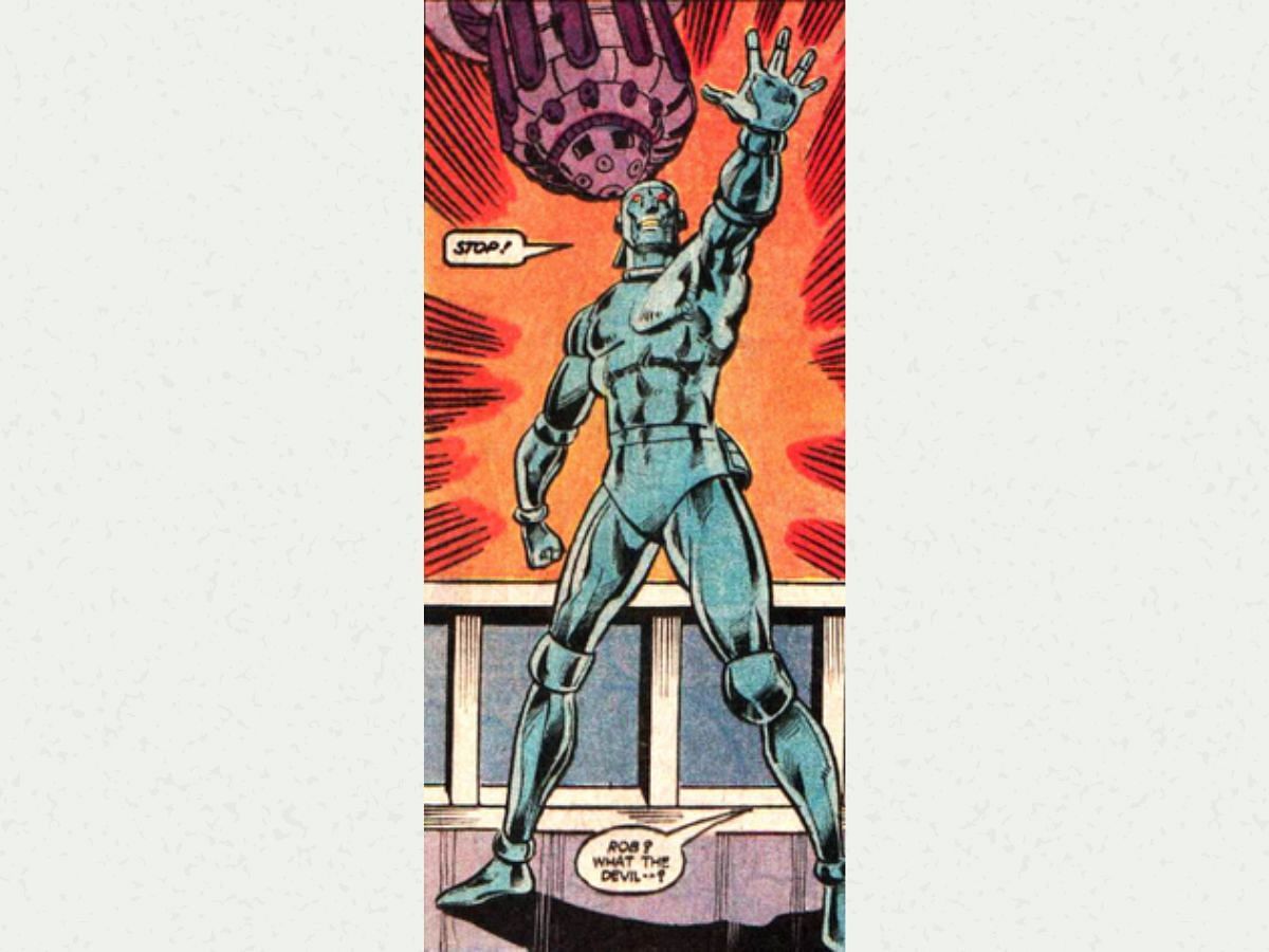 In the comic books, he has a sidekick in the form of a robot dog (Image via Wikipedia/DC Comics)