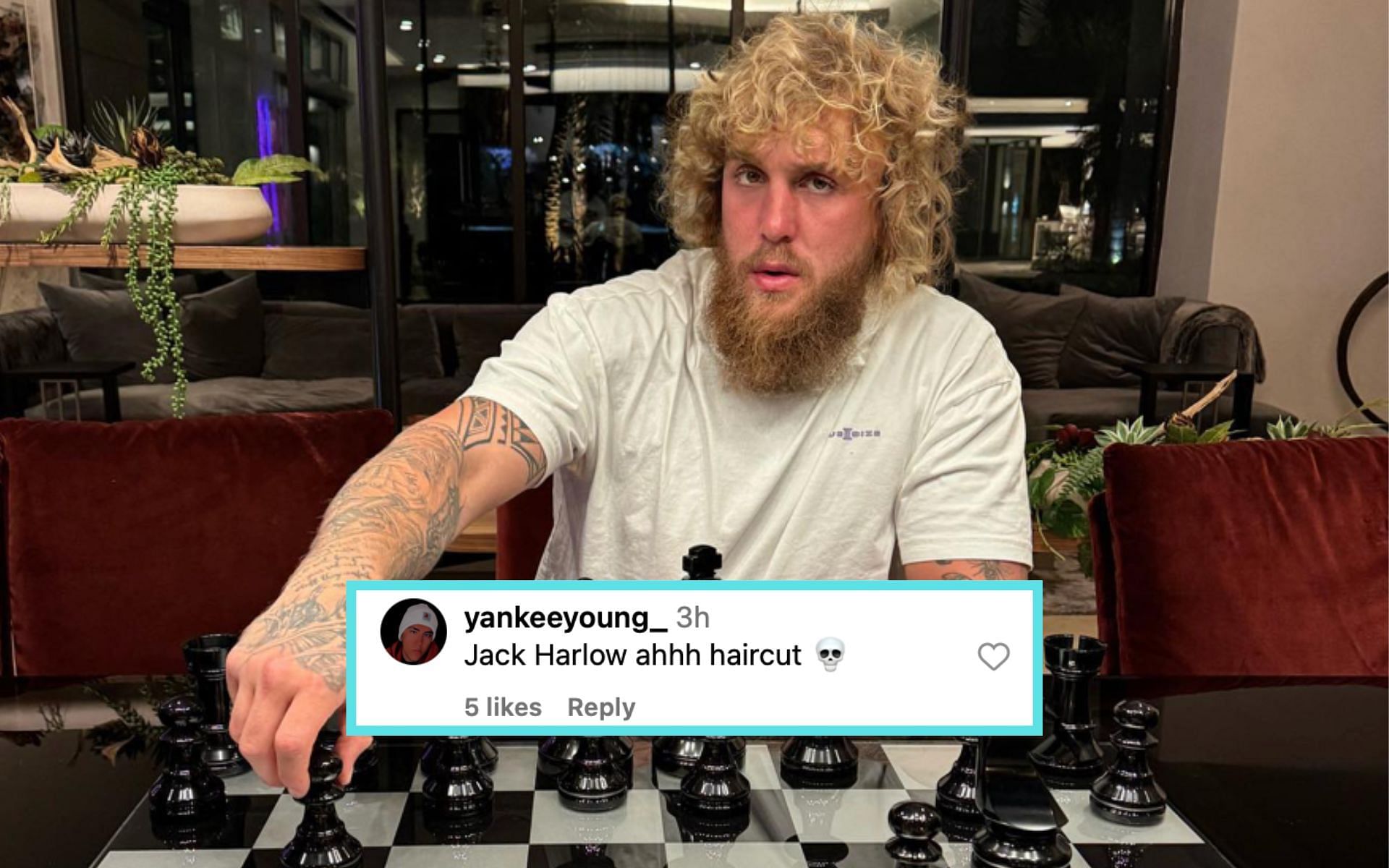 Fans mock Jake Paul for his haircut while in Puerto Rico [Photo Courtesy @jakepaul on Instagram]