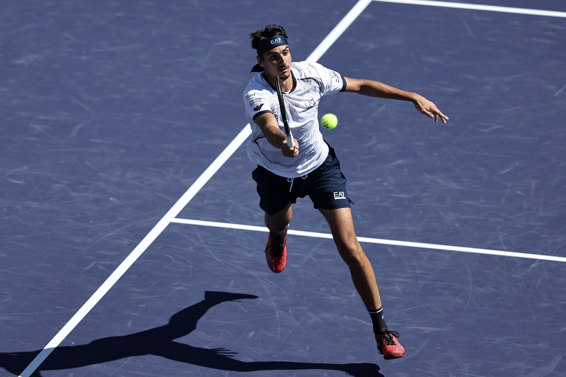 Lorenzo Sonego at the BNP Paribas Open.