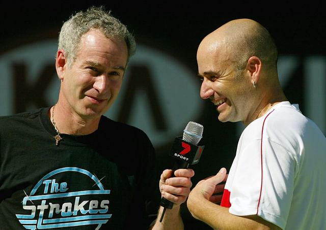 John McEnroe and Andre Agassi