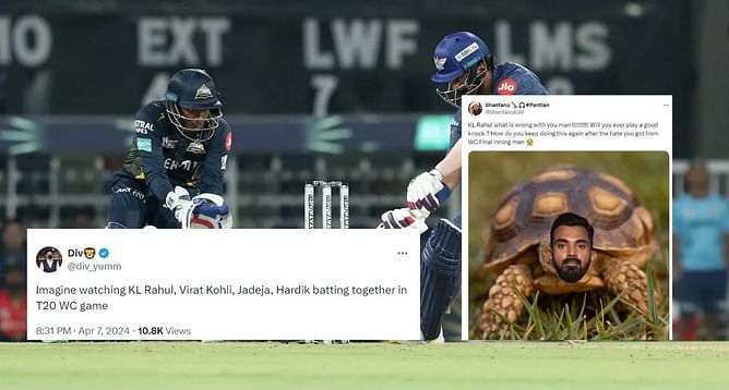 IPL 2024 : गुजरात टाइटंस के खिलाफ केएल राहुल अपनी धीमी पारी को लेकर आये फैंस के निशाने पर, जोरदार प्रतिक्रियाएं आईं सामने