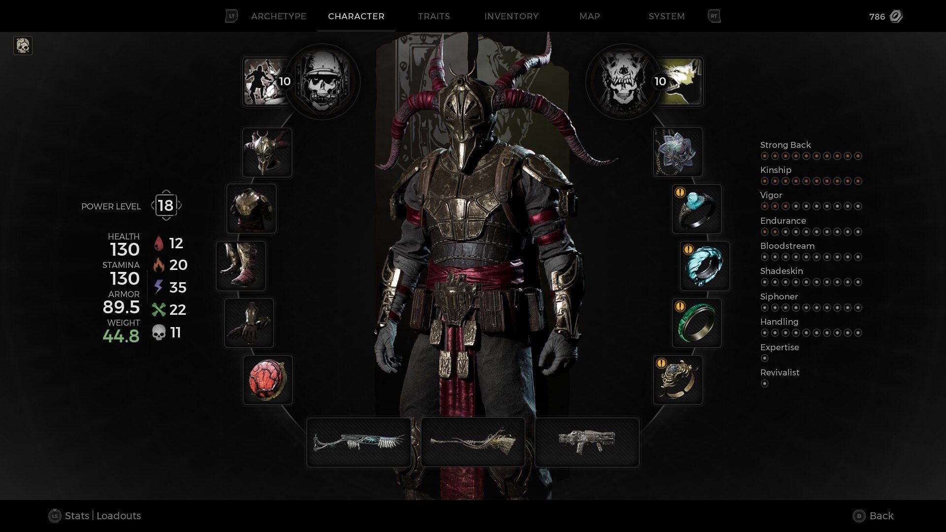 Build I used for my first attempt against the Stonewarden in Remnant 2 The Forgotten Kingdom (Image via Gearbox Publishing)