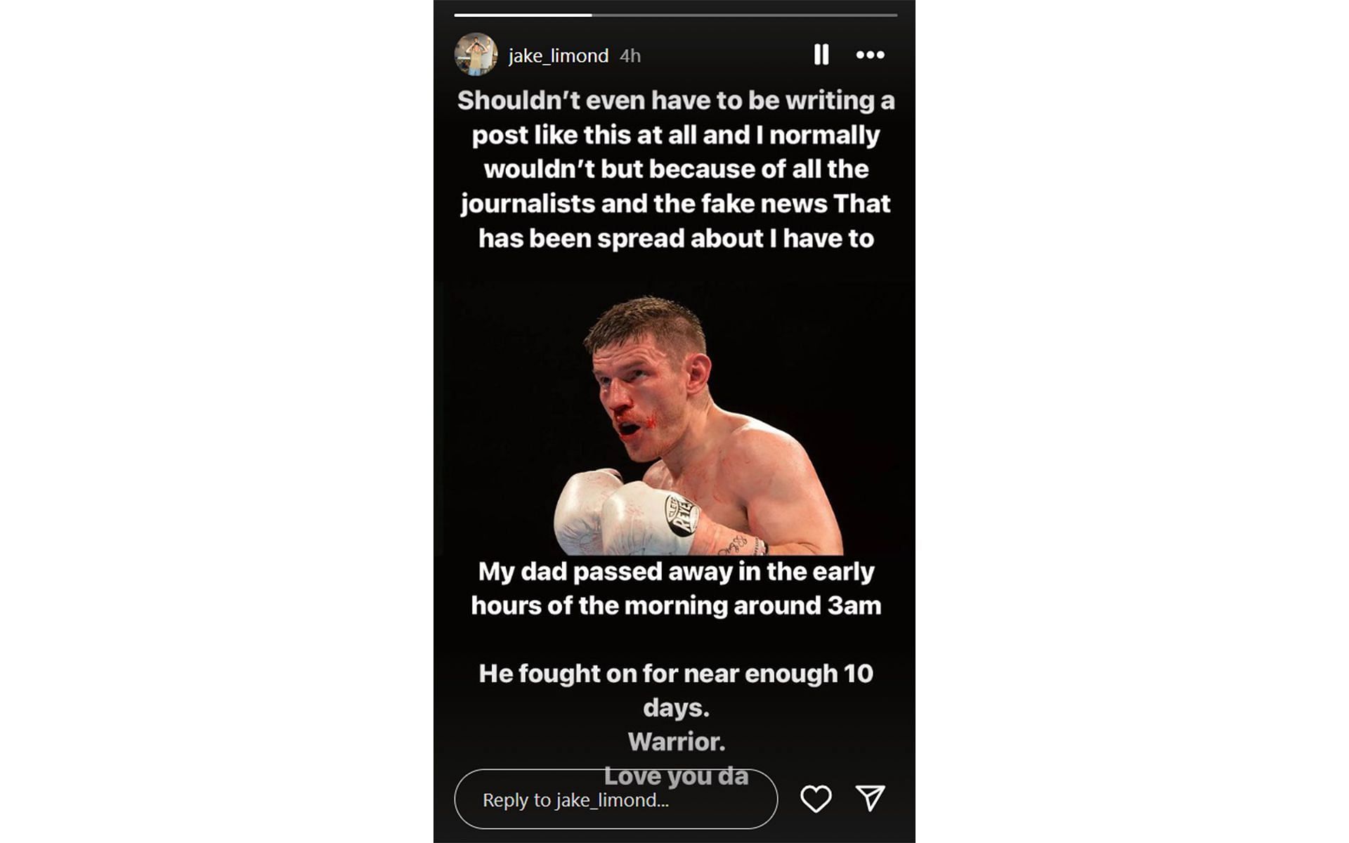 Willie Limond&#039;s son broke the news of his passing [Image Courtesy: @jake_limond Instagram]