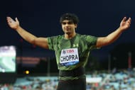 Neeraj Chopra at the Stade Olympique de la Pontaise in Lausanne, Switzerland in 2023.