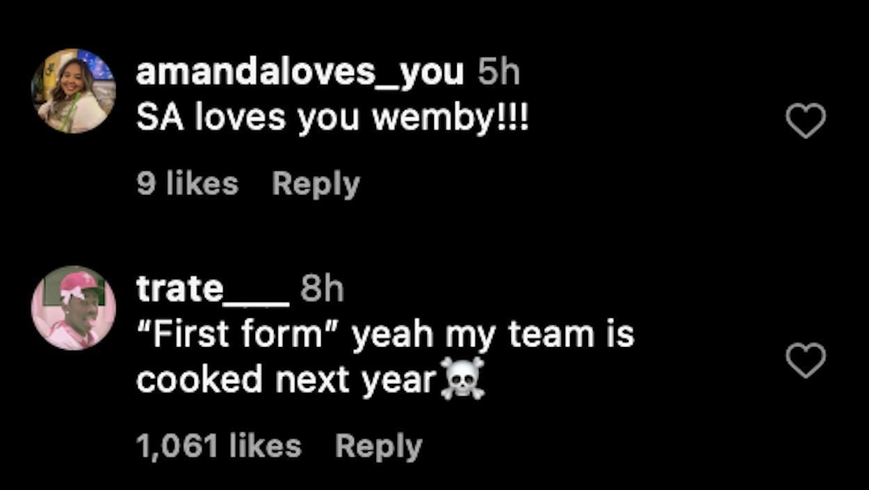 @Wemby - Instagram comments