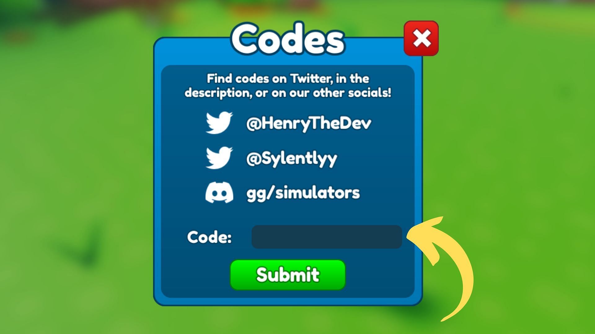 Redeem codes in Sling (Image via Roblox || Sportskeeda)