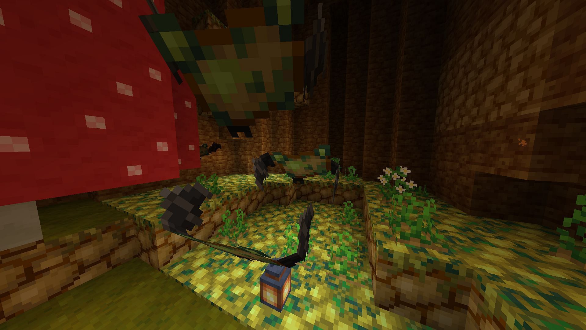 A flock of batatoes in Minecraft&#039;s Poisonous Potato update (Image via Mojang)