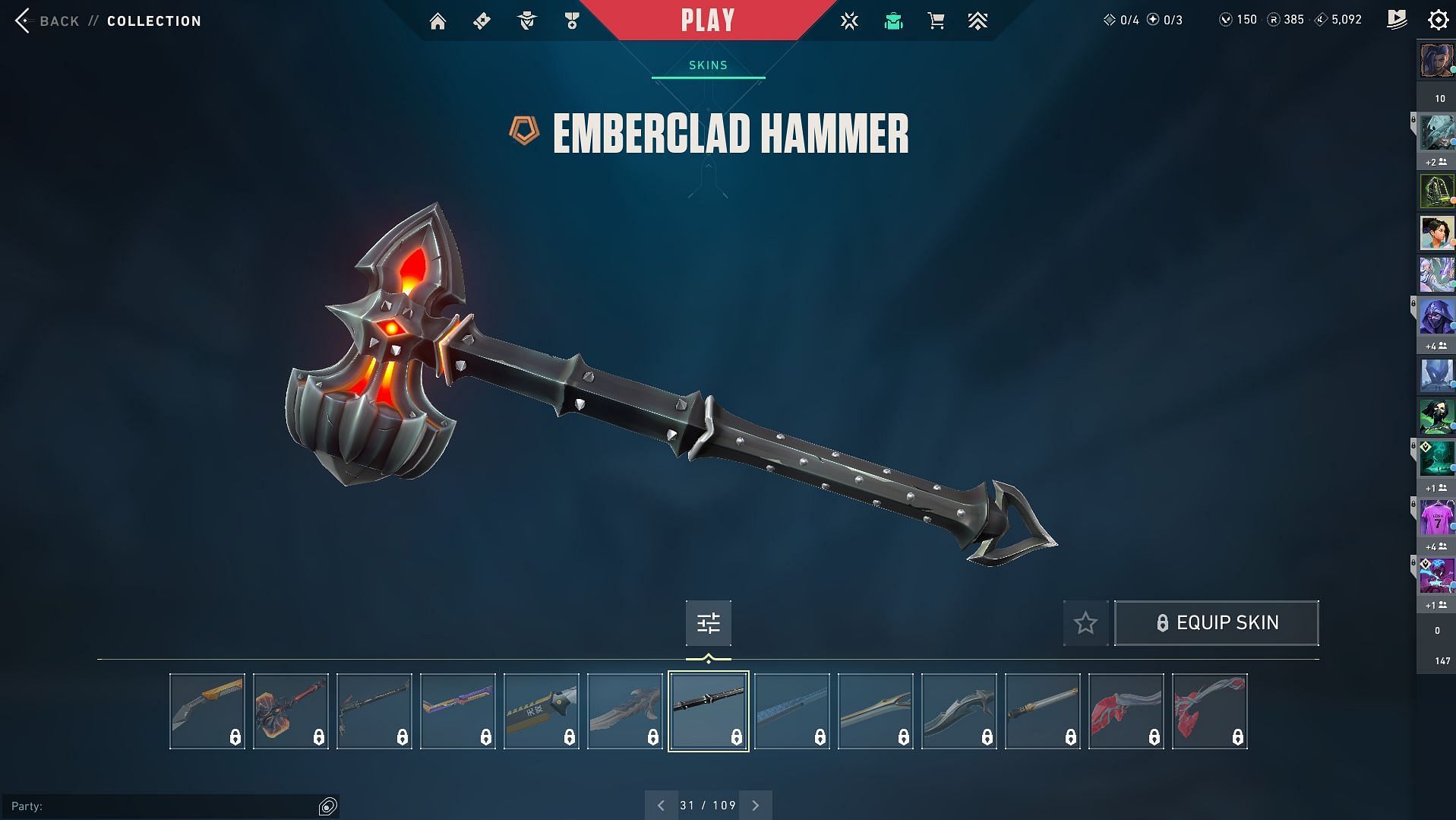 Emberclad Hammer in-game view (Image via Riot Games)