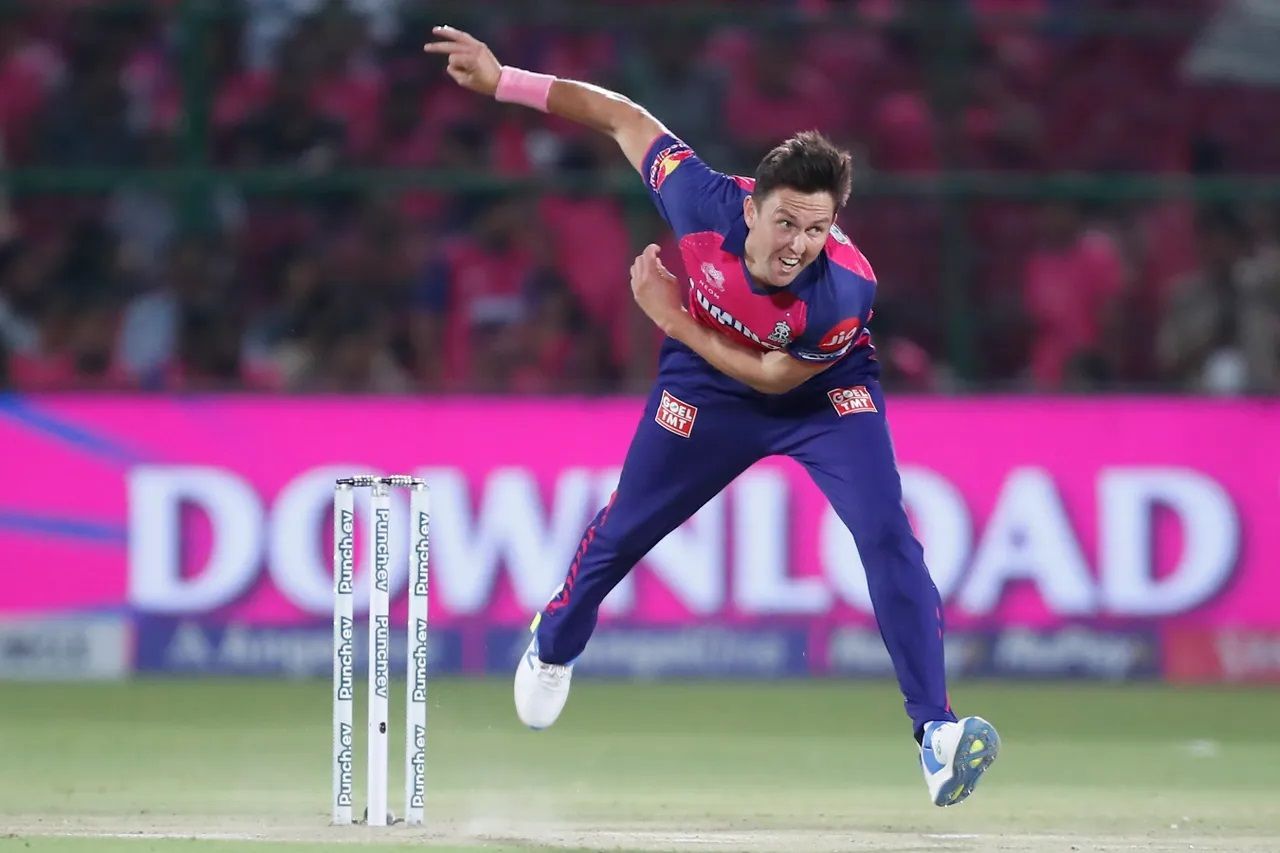 Trent Boult conceded only eight runs in his two overs. [P/C: iplt20.com]