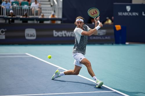 Stefanos Tsitsipas at the 2024 Miami Open.