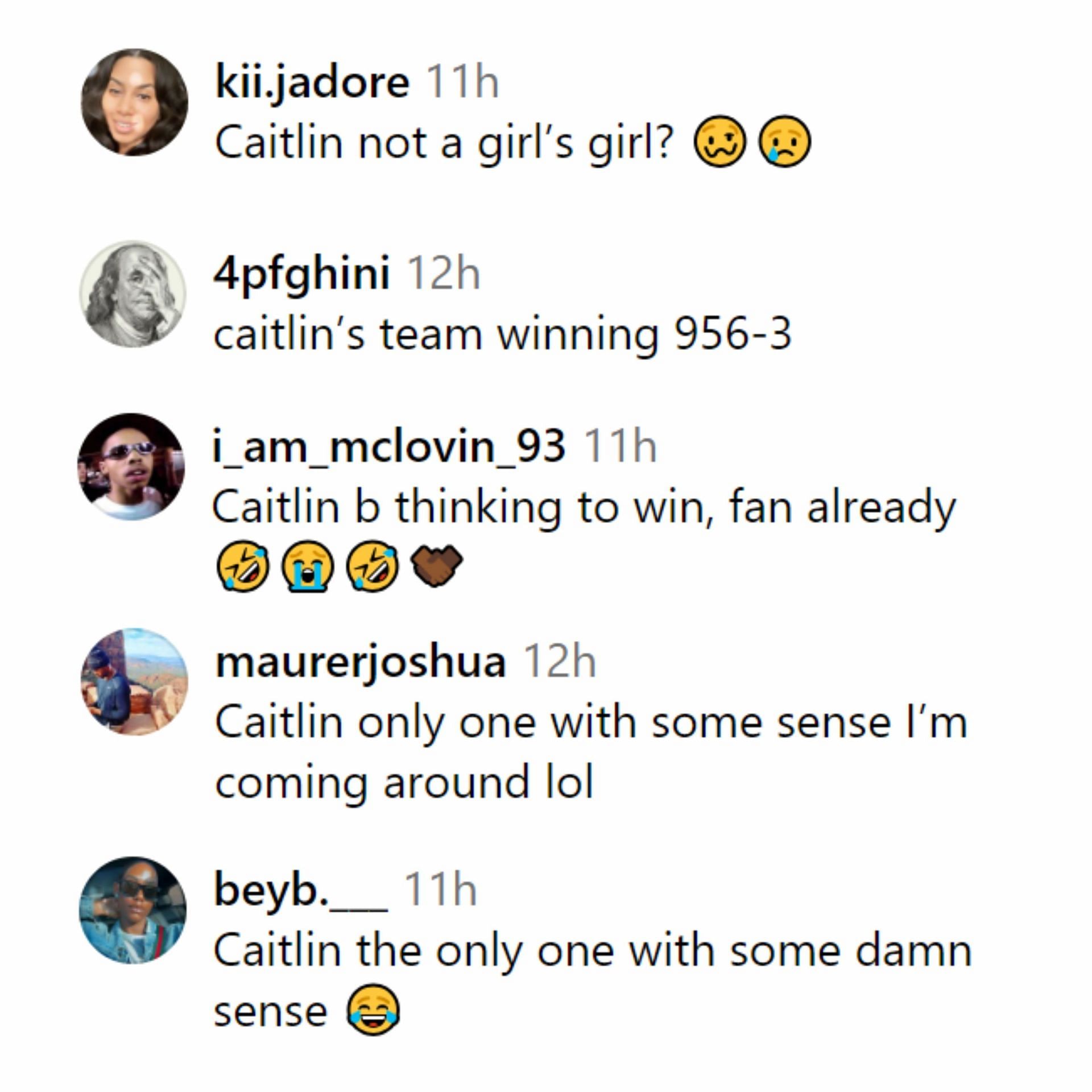 WNBA fans comment on Caitlin Clark&#039;s 3v3 teammates.