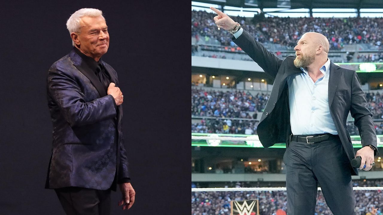 Eric Bischoff (left) and WWE CCO Triple H (right)