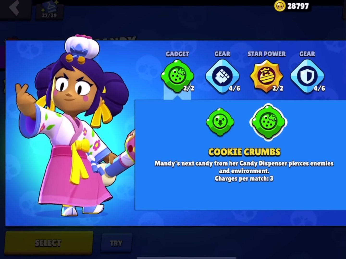 Cookie Crumbs Gadget (Image via Supercell)