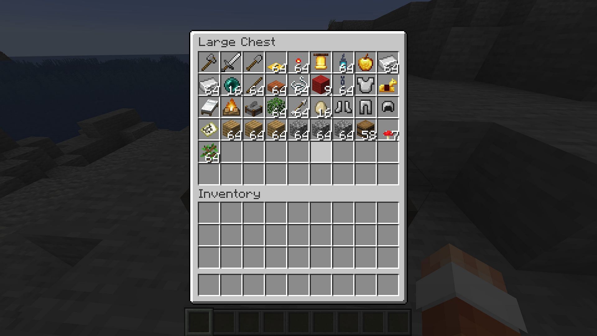 Inventory management in Minecraft could do with some improvements (Image via Mojang)