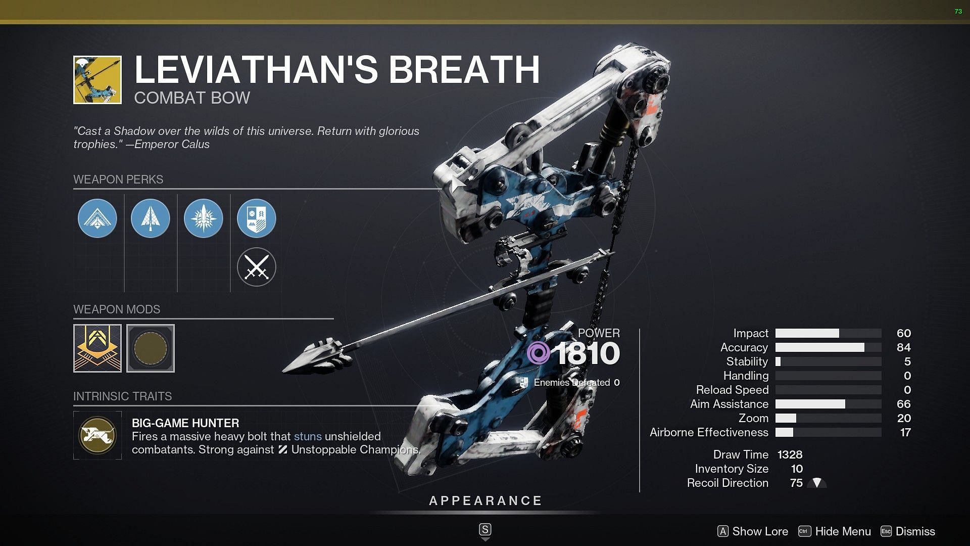 Leviathan&#039;s Breath in Destiny 2 (Image via Bungie) 