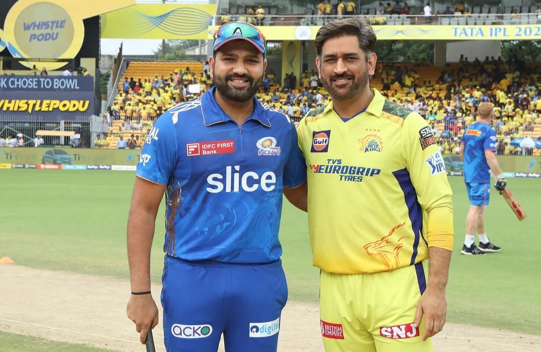Rohit Sharma and MS Dhoni at the toss 