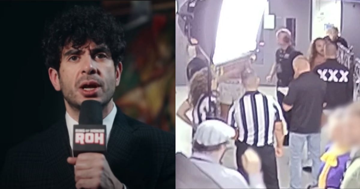 Tony Khan aired All In footage on Dynamite this week [Images via ROH YouTube and AEW live]