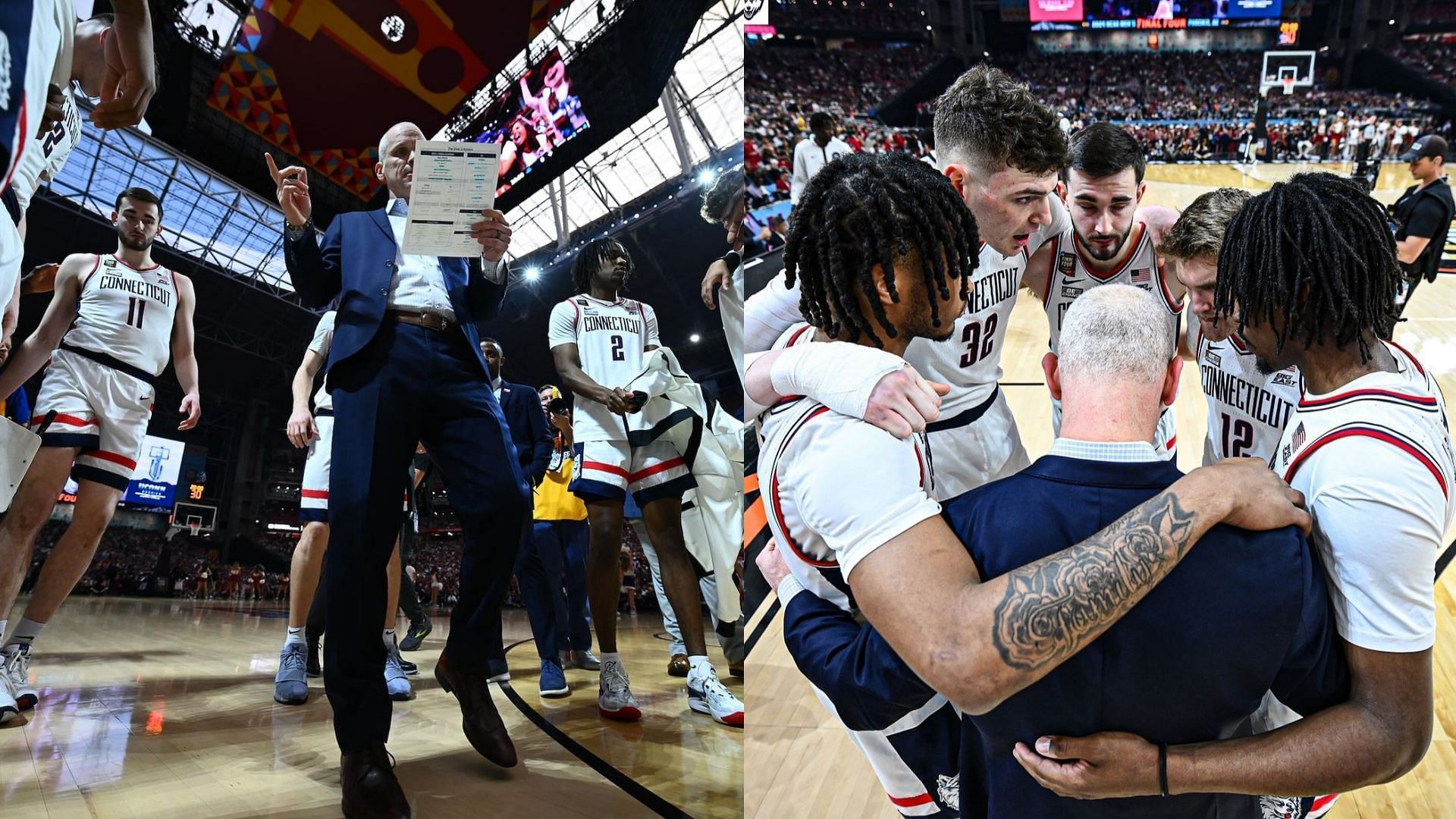 UConn coach Dan Hurley and his Huskies team 