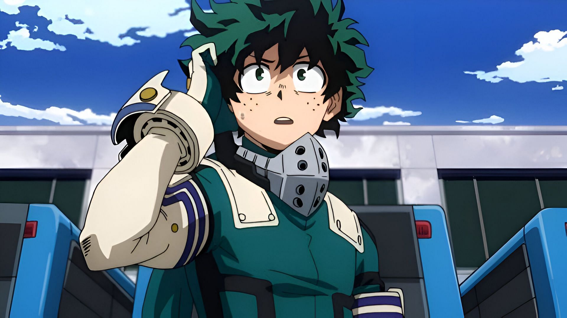 Izuku Midoriya as seen in the anime (Image via Bones)