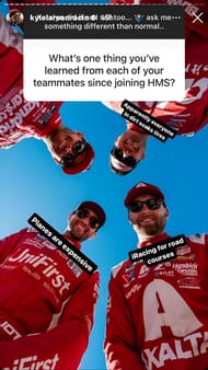 Kyle Larson responds to a fan on Instagram