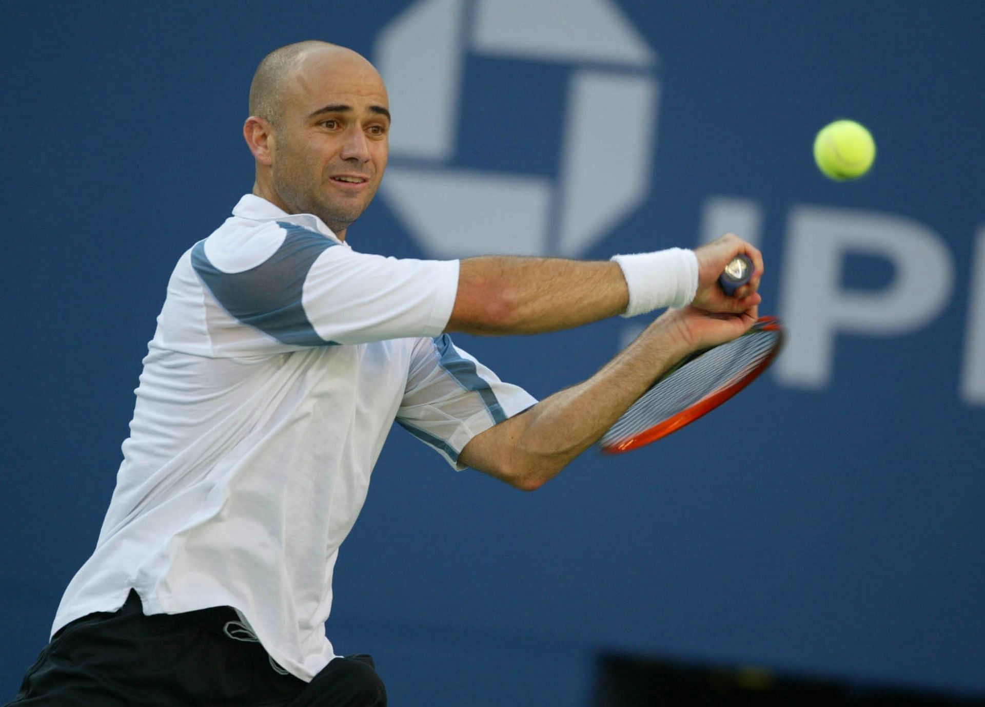 Andre Agassi at the 2002 US Open