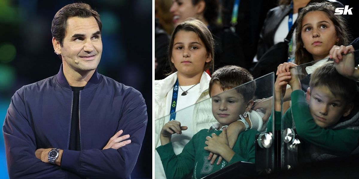 Roger Federer is enjoying spending time with his four children