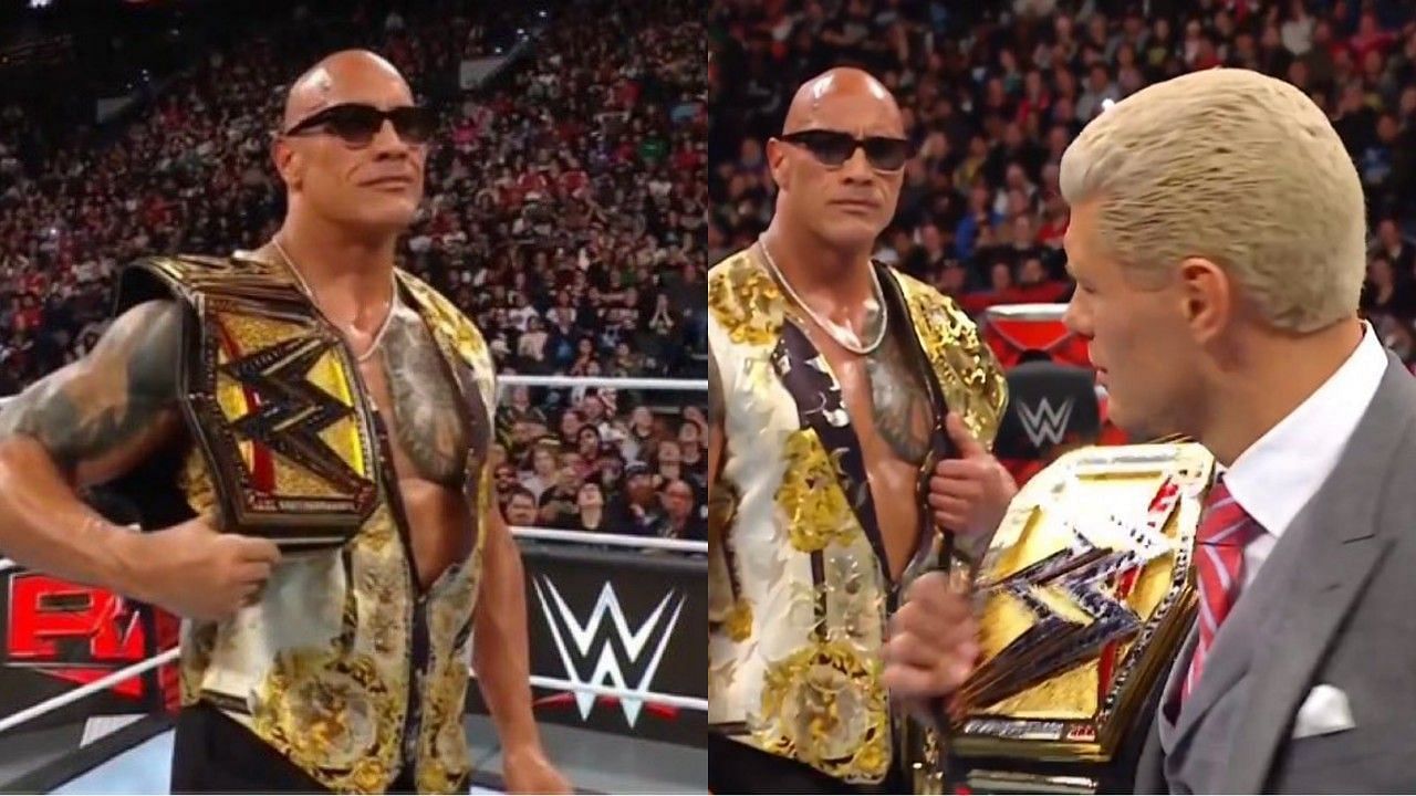 WWE सुपरस्टार्स द रॉक और कोडी रोड्स 