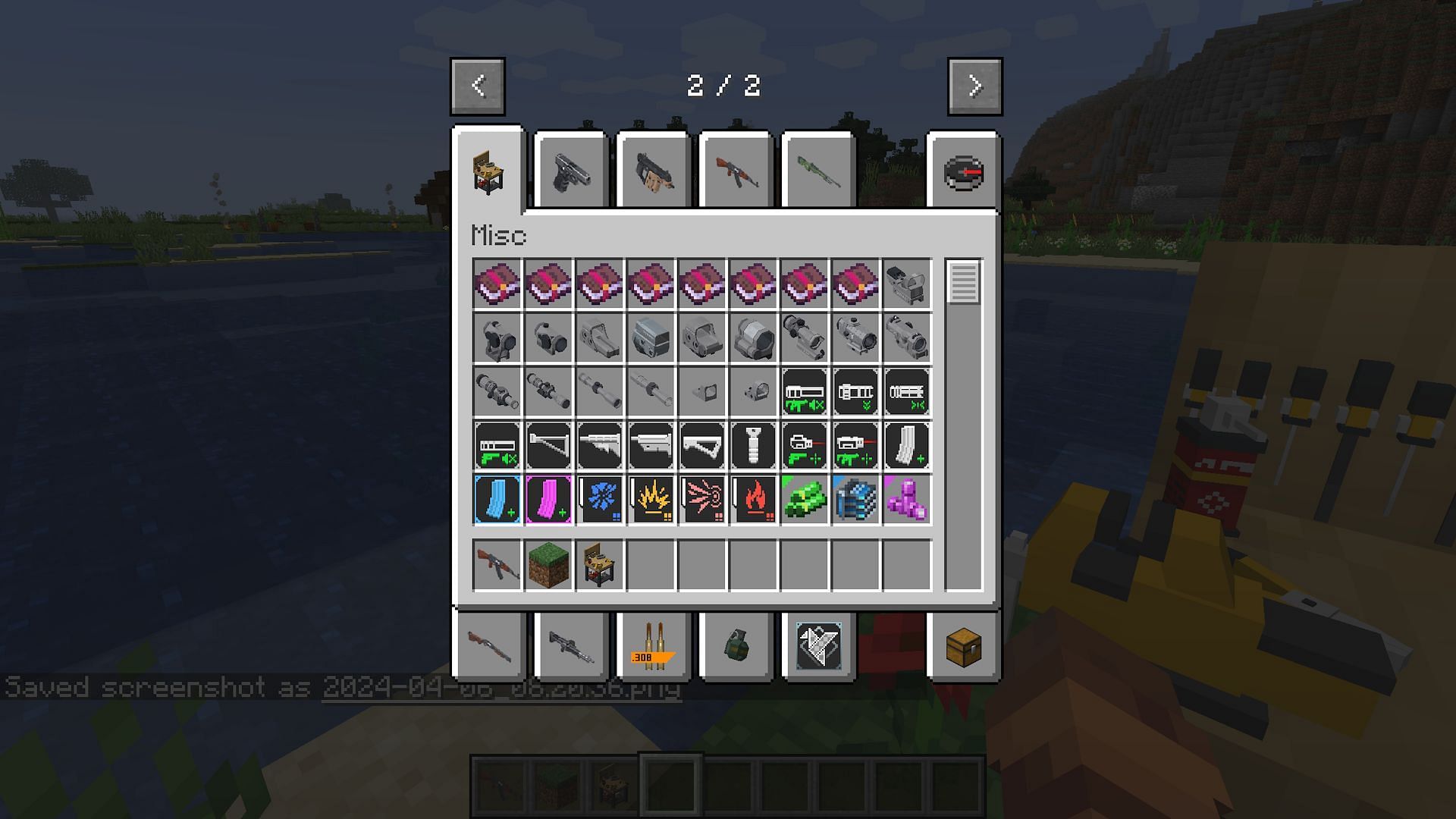 Testing the mod&#039;s functionality requires players to simply check the creative menu (Image via Mojang)
