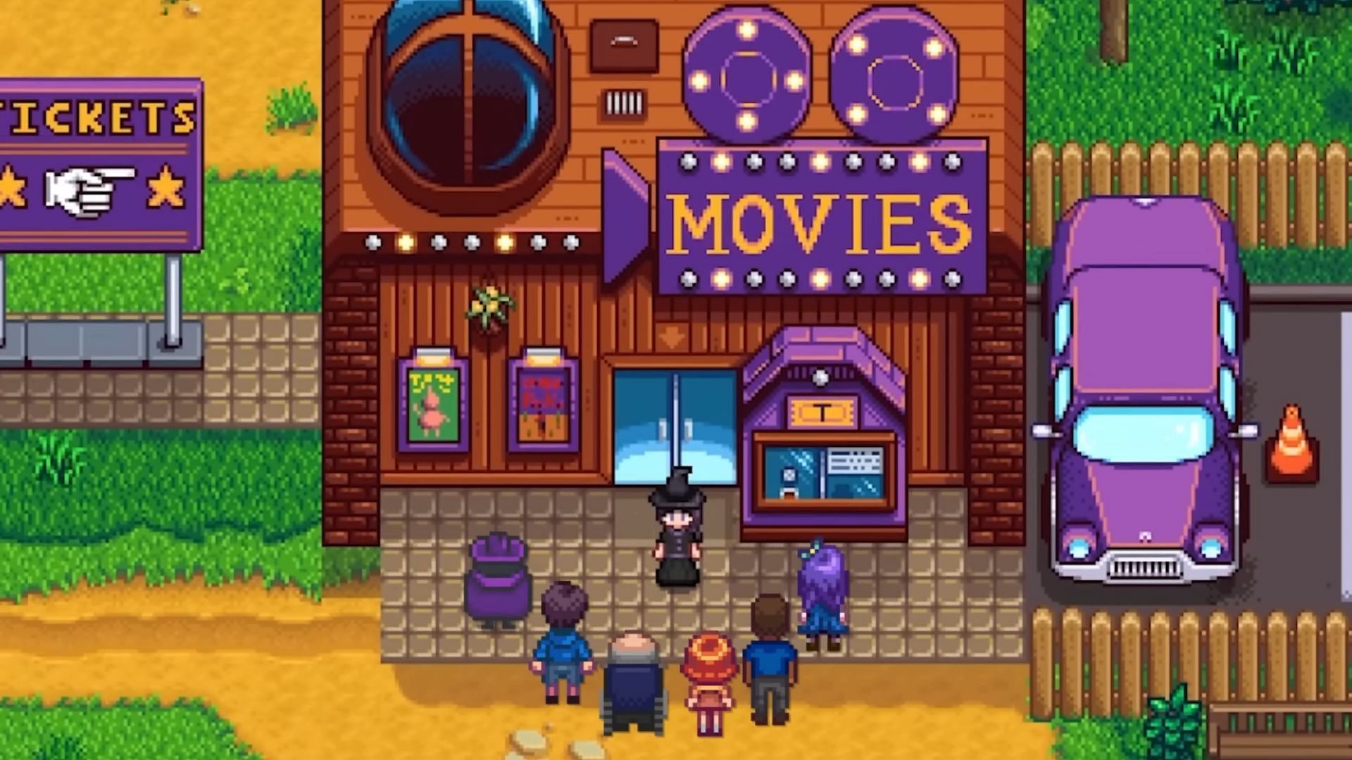 Let&#039;s all go to the movies! (Image via Chucklefish)