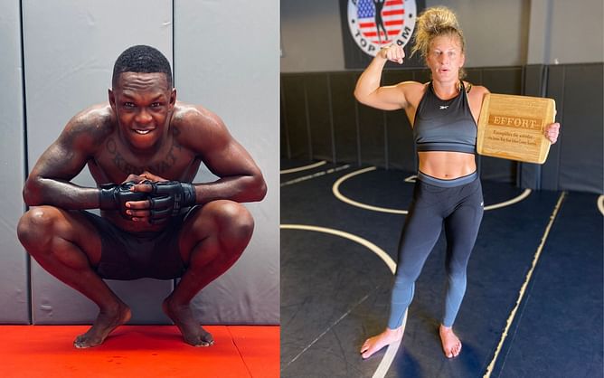 "She can take me down" - Israel Adesanya talks about Kayla Harrison's wrestling skills and how she'd fare against him