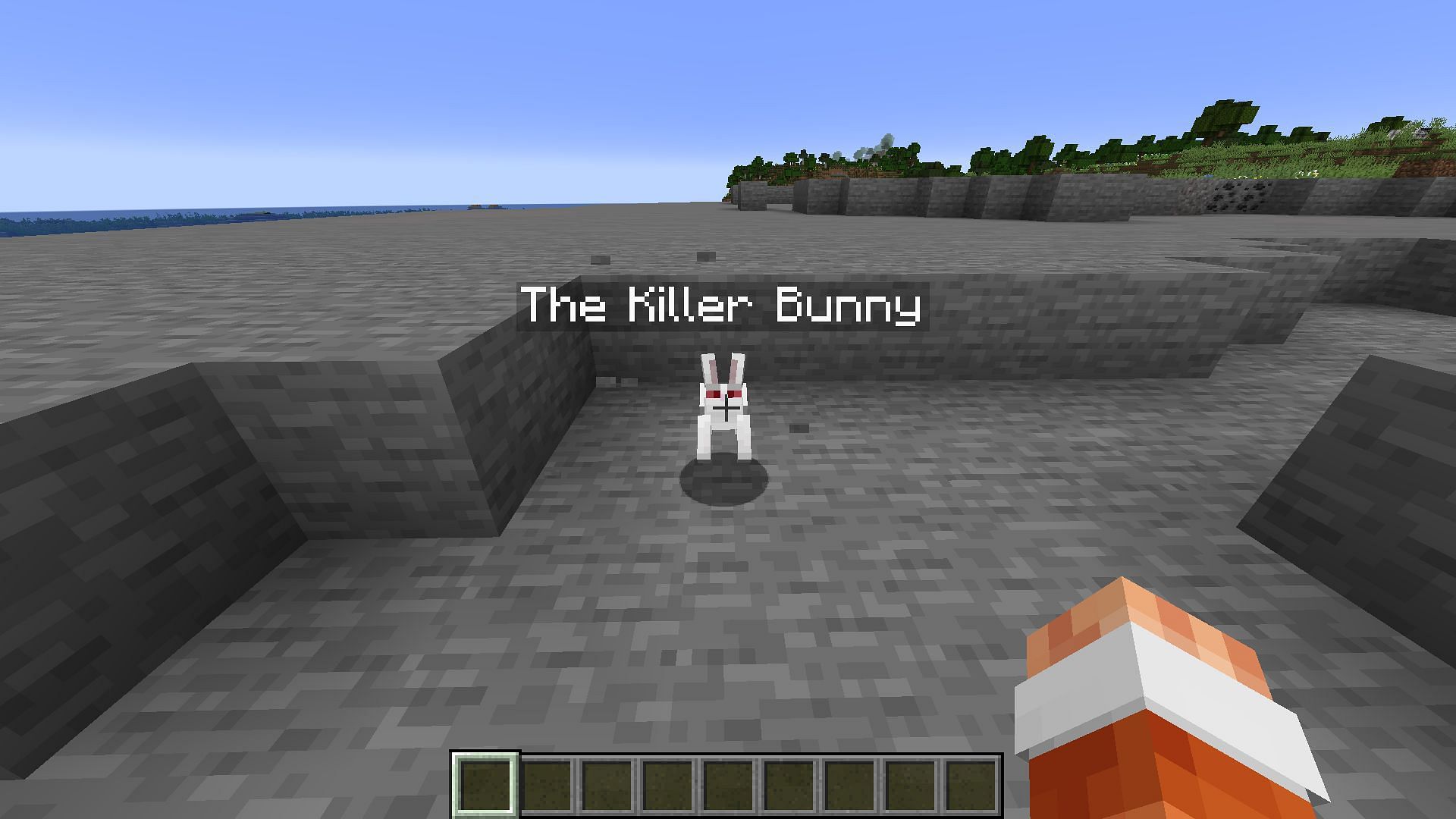 The Killer Bunny was a scrapped hostile mob concept for Minecraft (Image via Mojang)