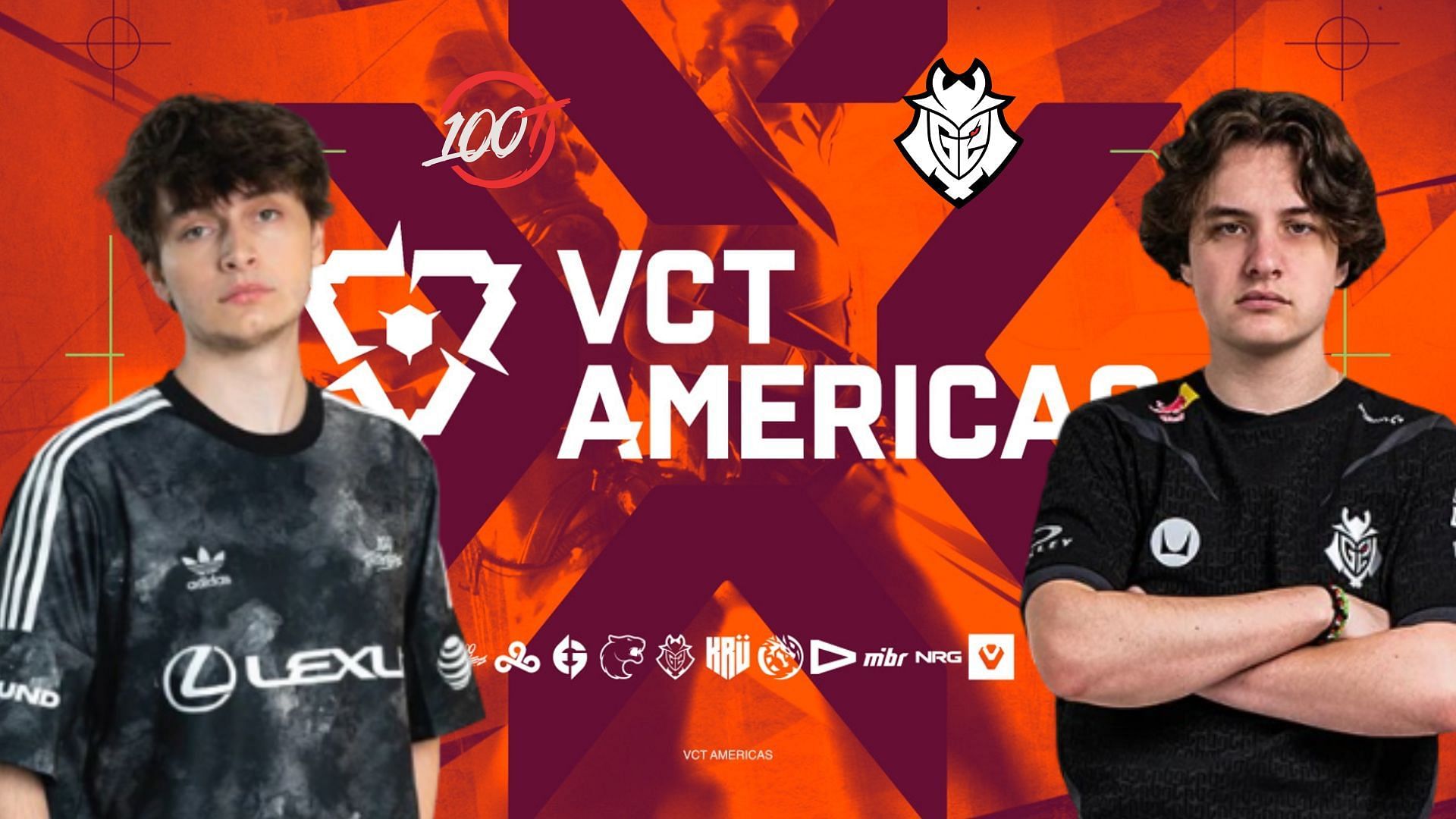 G2 Esports vs 100 Thieves at VCT 2024 Americas Stage 1