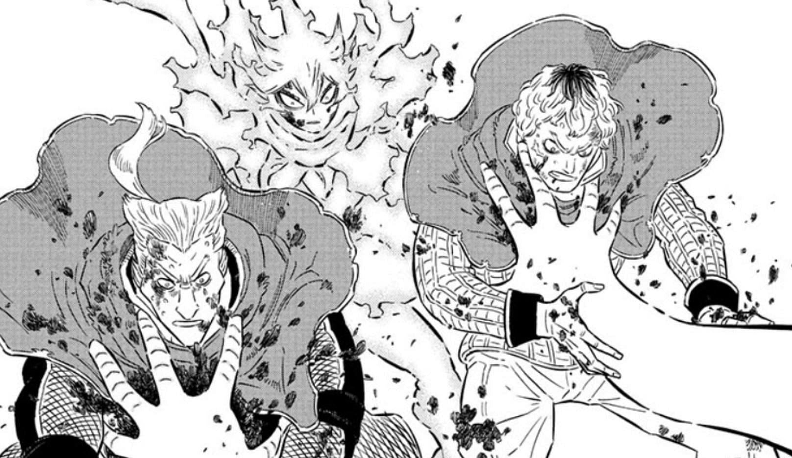 Crimson Lions sacrificing themselves for Mereoleona (Image via Shueisha)