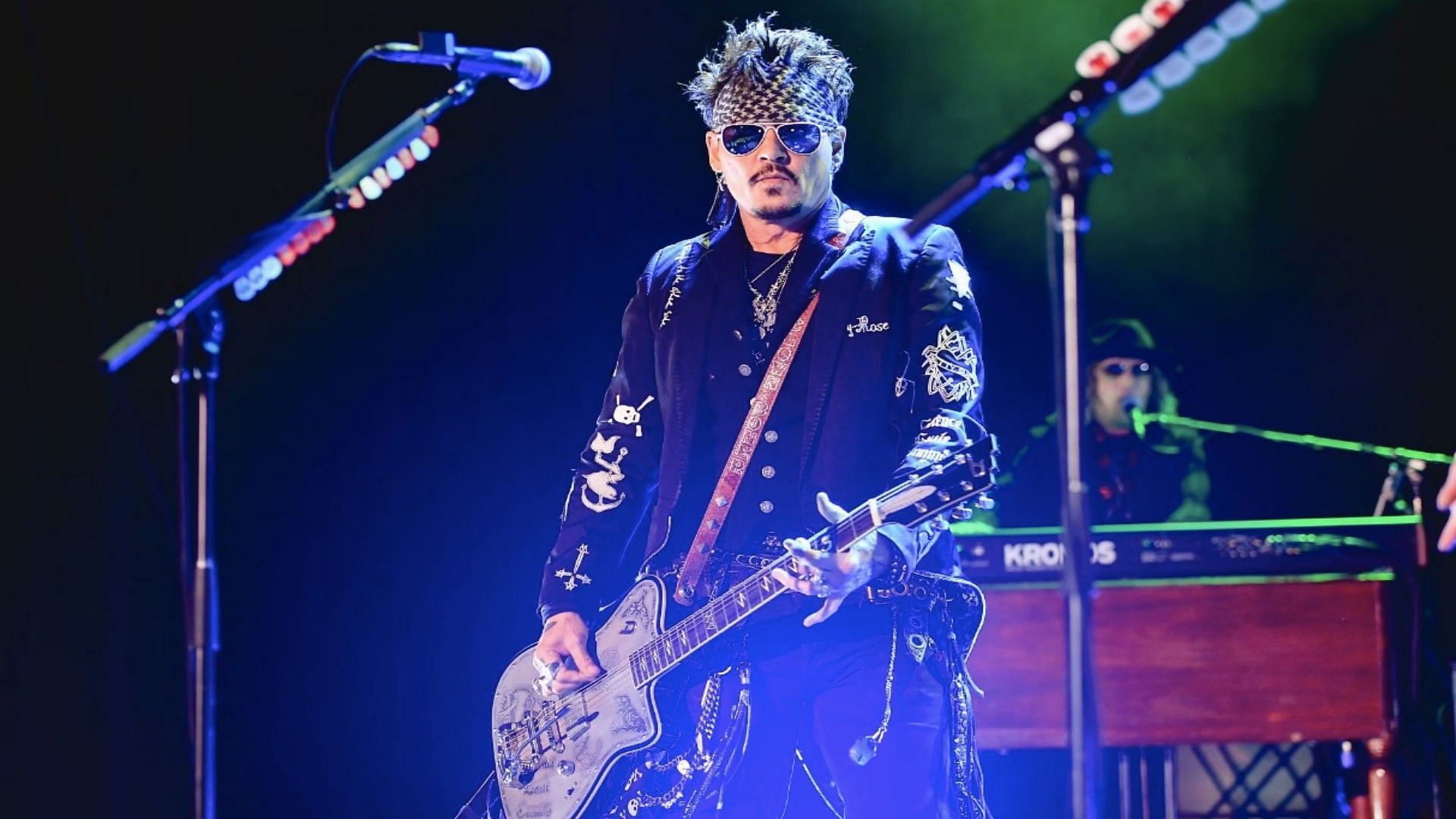 Johnny Depp at The Hollywood Vampires Perform At The Greek Theatre (Photo by Matt Winkelmeyer/Getty Images)