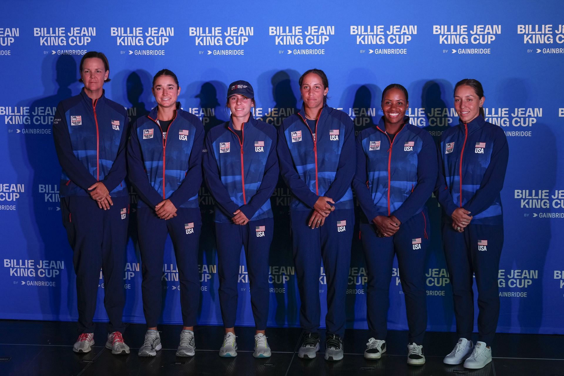 Team USA at the Billie Jean King Cup qualifying draw