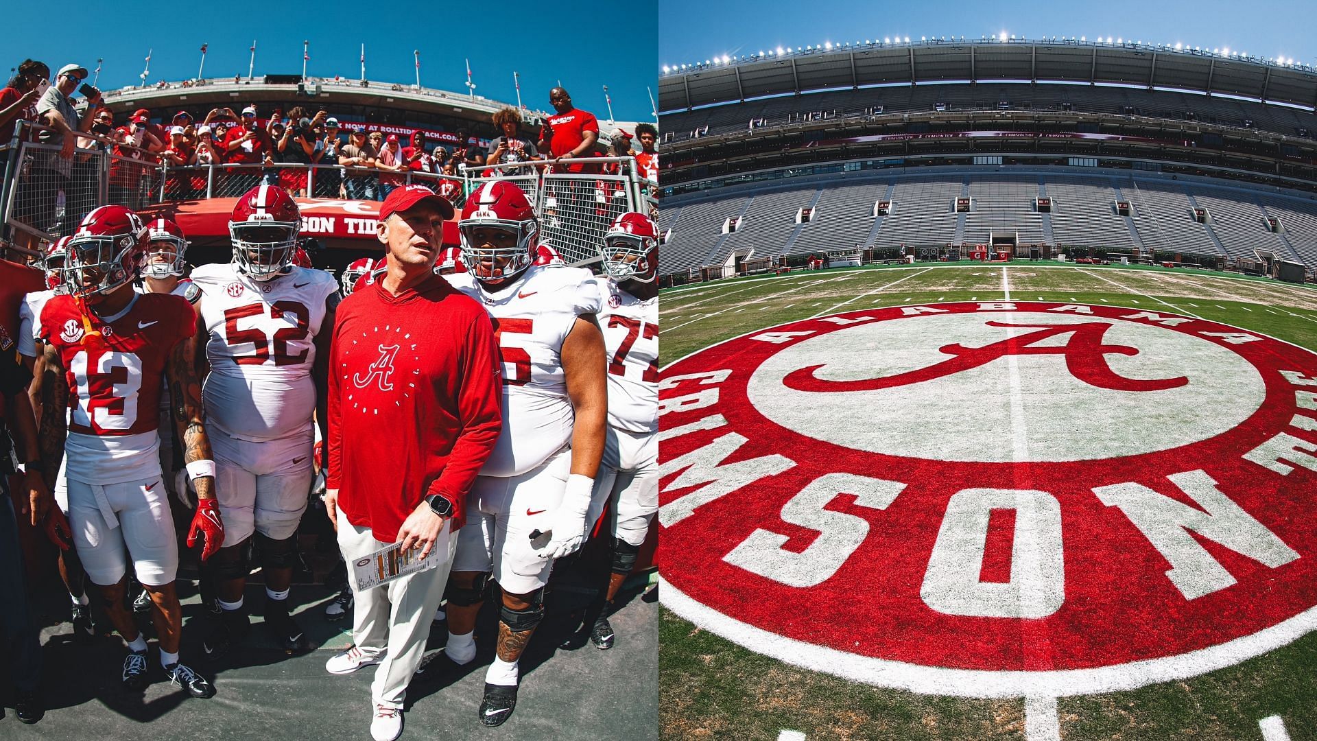 Kalen DeBoer at the Alabama spring game