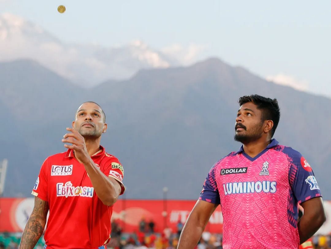 Shikhar Dhawan and Sanju Samson at the toss