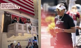 WATCH: South Carolina HC Dawn Staley rings bell at New York Stock Exchange celebrating her championship success in style