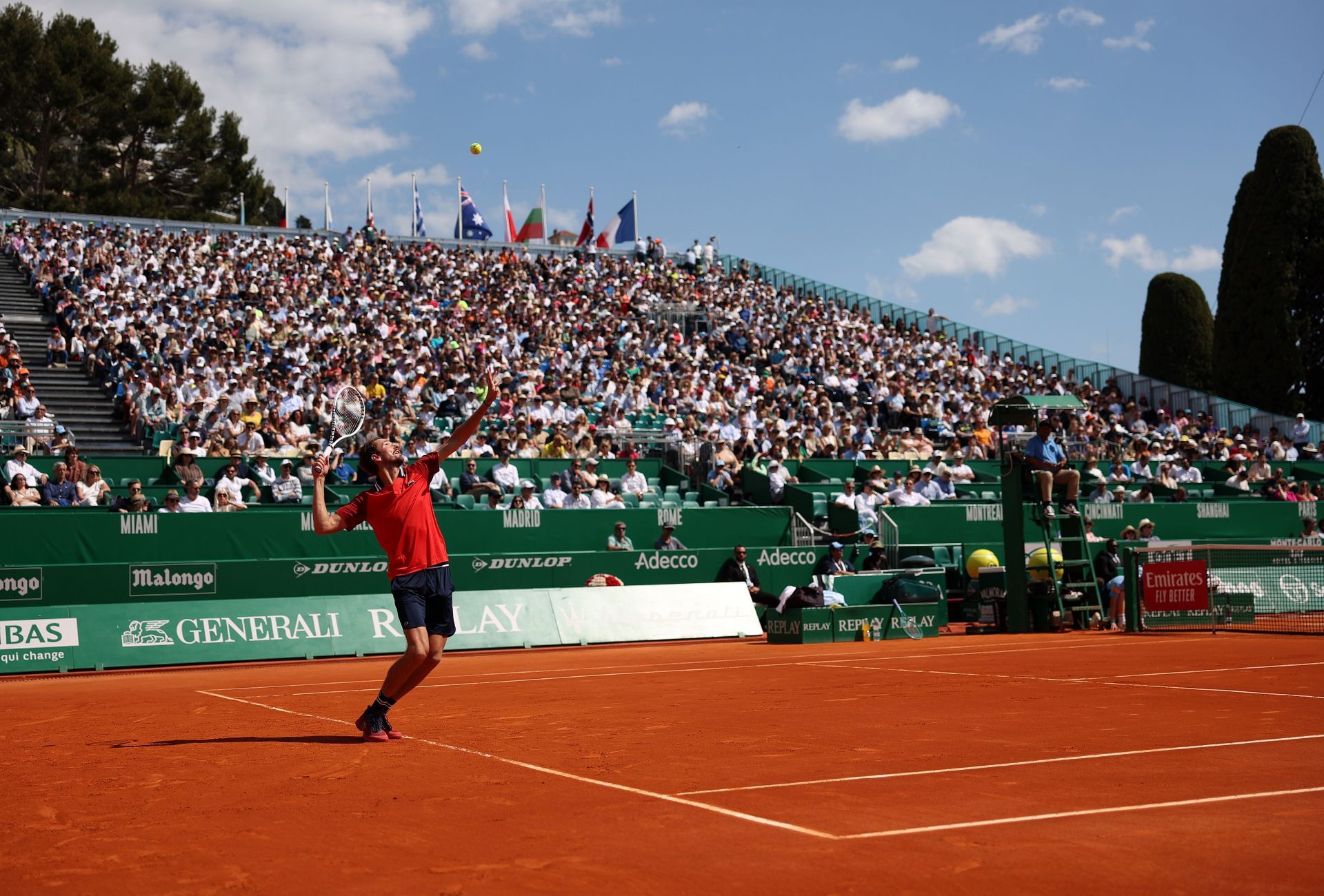 Daniil Medvedev at the Rolex Monte-Carlo Masters - Day Five