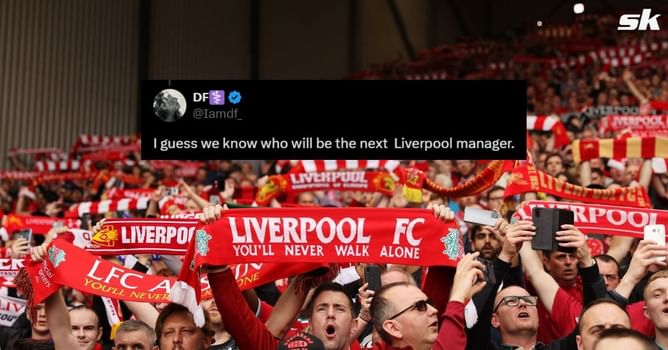 "Taking over from Klopp" - Fans ponder whether ex-Chelsea boss could be new Liverpool boss in 'funniest plot twist' as he attends Reds vs Fulham