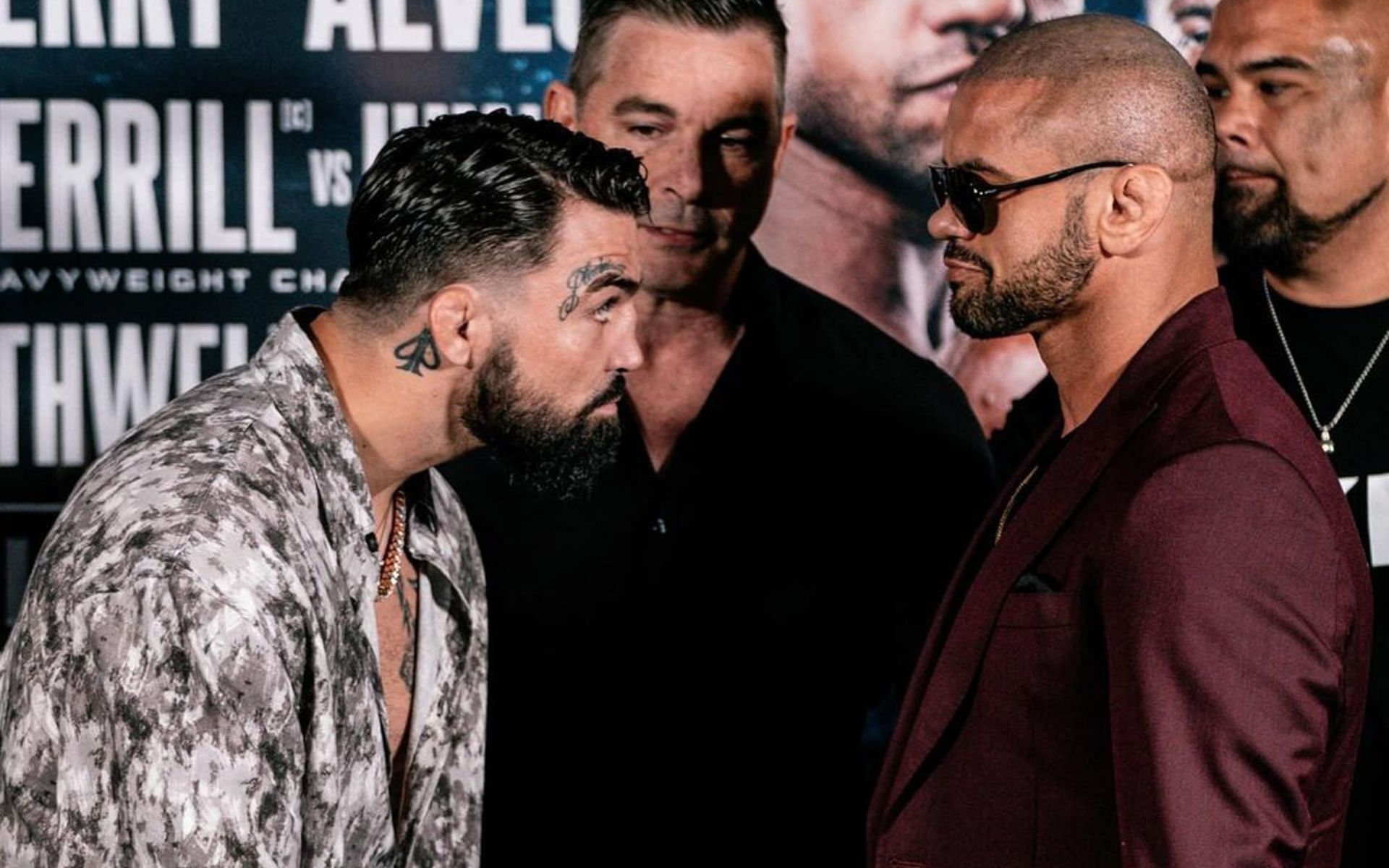 Mike Perry (left) and Thaigo Alves (right) locked horns on April 27 [Image credits: @bareknucklefc on Instagram]