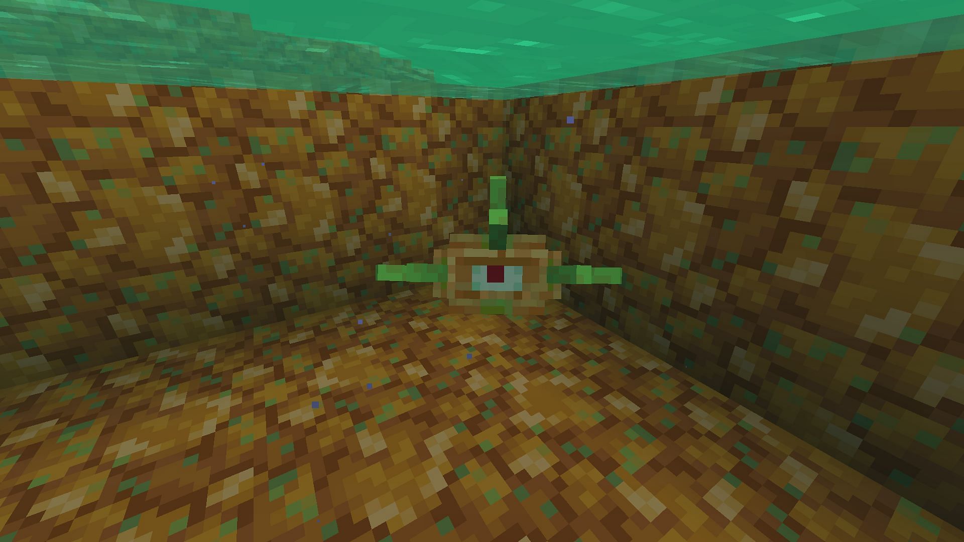 Toxifin slabs are particularly poisonous versions of Minecraft&#039;s guardians (Image via Mojang)