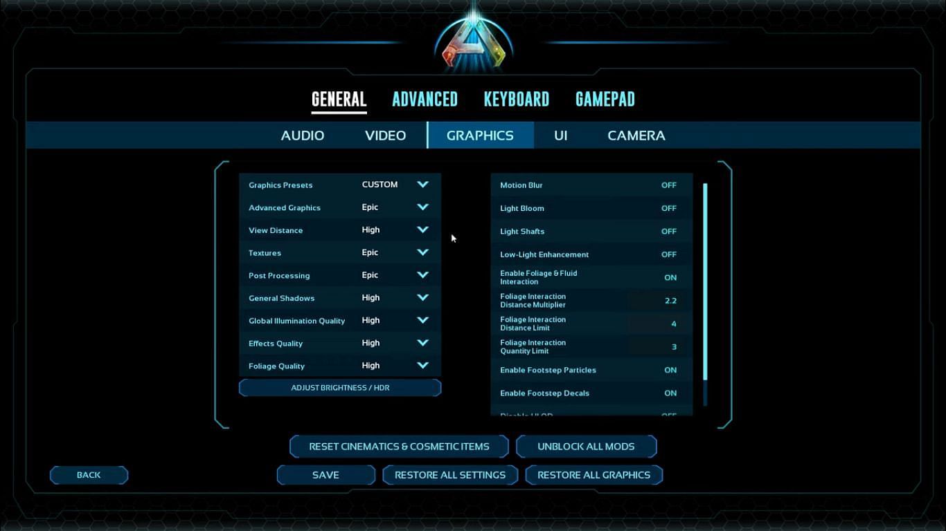 Not all graphics settings in ARK Survival Ascended are equally demanding (Image via Studio Wildcard)