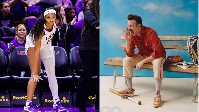 WATCH: $20M worth Jason Sudeikis taunts Angel Reese and co. as Caitlin Clark's Iowa beats LSU to advance to Final Four