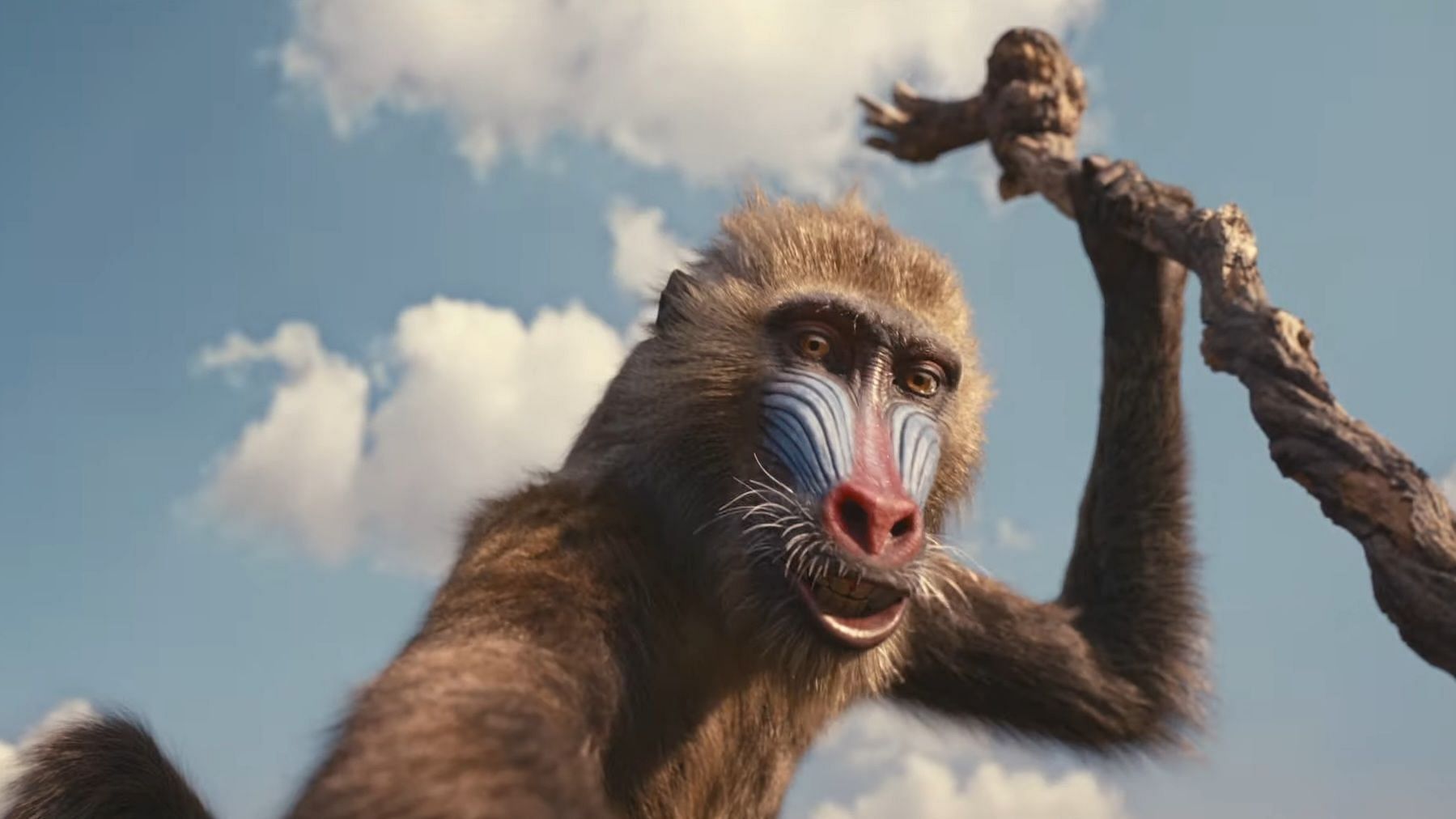 A look at Rafiki in the film (Image via YouTube/@Walt Disney Studios)