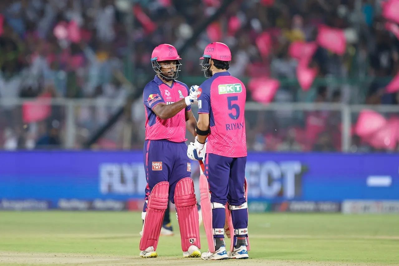 Sanju Samson (left) and Riyan Parag added 130 runs for the third wicket. [P/C: iplt20.com]