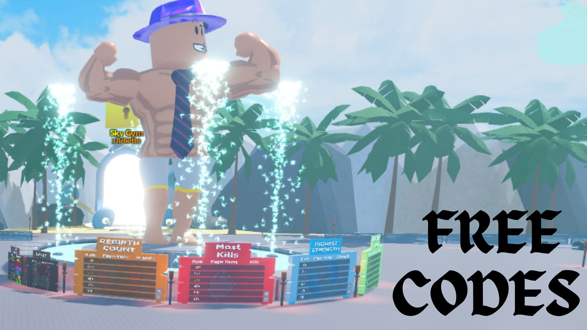 Free Active codes in Strong Muscle Simulator 2 (Image via Roblox || Sportskeeda)